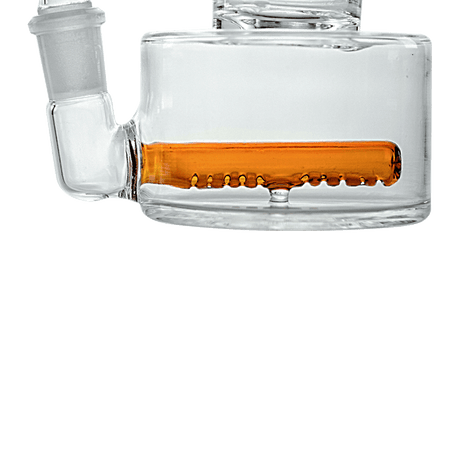 Hemper Inline Puck Bong V2 with amber in-line percolator, side view on white background