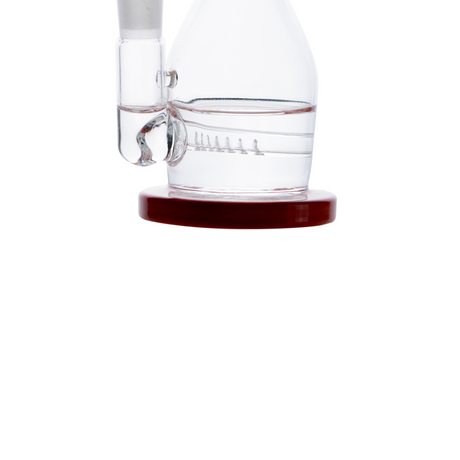 Hemper 7" Inline Percolator Rig with Bent Neck, 14mm Female Joint, ideal for travel - Front View