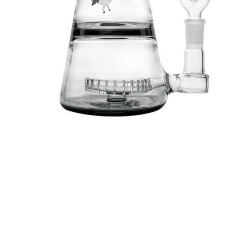 Hemper Mothership XL Bong in Teal, 10" Tall with 14mm Joint, Side View on White Background
