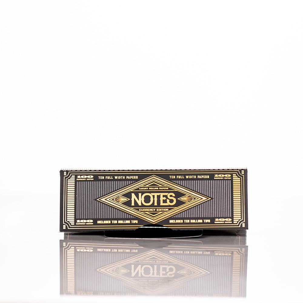 Hemper Notes Hemp Rolling Papers 24-Pack Front View on Reflective Surface