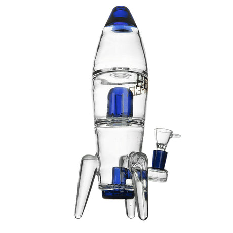 Hemper Rocket Ship XL Water Pipe, 11 inch, 14mm Female Joint, Borosilicate Glass, Front View