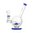Hemper Sea Turtle Bong in Blue with Borosilicate Glass, 7" Height, Front View on White Background