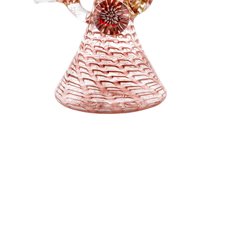 Hemper Snakeskin Bong in Red with Borosilicate Glass, Front View on Seamless White Background