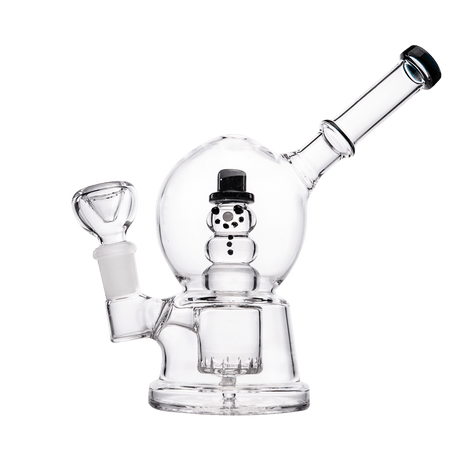 Hemper Snow Globe Bong with Showerhead Percolator and 14mm Joint - Front View on White Background