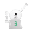 Hemper Snow Globe XL Bong in White with Snowman Inside - Front View on White Background