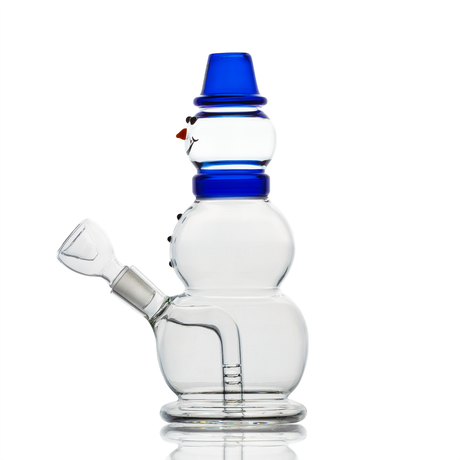Hemper Snowman Bong with 45 Degree Joint Angle, 18" Height, Front View on White Background