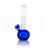 Hemper Sphere Base Bong in vibrant blue with clear straight neck, front view on white background