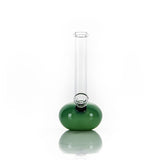Hemper Sphere Base Bong in Teal, Front View on White Background, Borosilicate Glass
