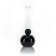 Hemper Sphere Base Bong in black, made of borosilicate glass, front view on white background