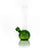 Hemper Sphere Base Bong in Green with Clear Straight Neck - Front View on White Background