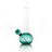 Hemper Sphere Base Bong in Teal with Borosilicate Glass - Front View on White Background