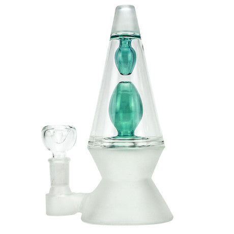 Hemper That 70's Water Pipe with Lava Lamp Design and Groovy Glass, Front View on White Background