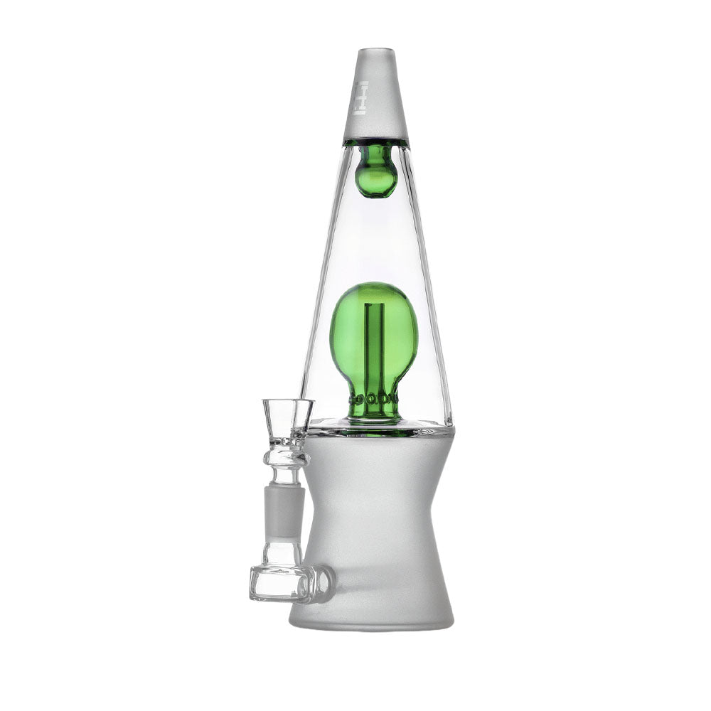 Hemper 70's Water Pipe with Lava Lamp Design, Borosilicate Glass, Front View on White