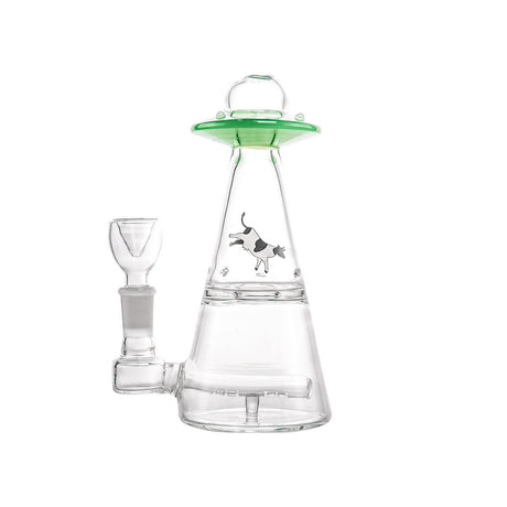 Hemper UFO Vortex Bong with In-Line Percolator, 6" Height, Front View on White Background