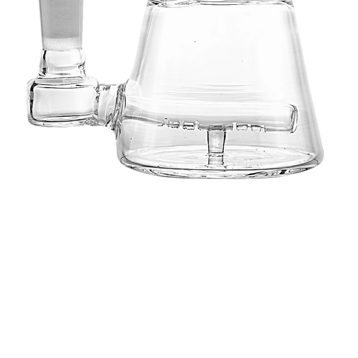 Hemper - UFO Vortex Bong with In-Line Percolator, 6" Quartz Glass, Side View
