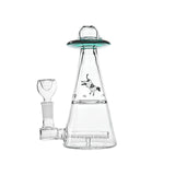 Hemper UFO Vortex Bong with In-Line Percolator, 6" Height, and 14mm Female Joint - Front View