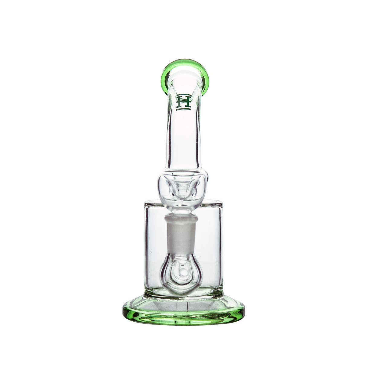 Hemper x CustomGrow420 Inline Perc Rig with bubble design, 6" height, and 14mm joint