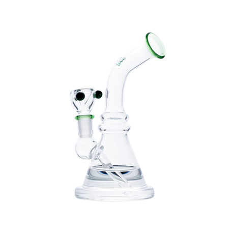 Hemper x Lil Debbie Rig - 7" Glass Bong with 14mm Joint - Clear with Green Accents