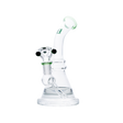 Hemper x Lil Debbie Rig in Green - 7" Glass Bong with 14mm Joint - Side View