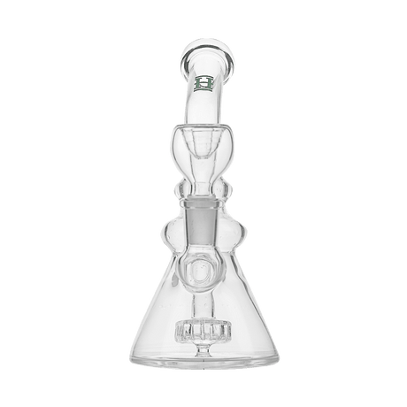 Hemper x Trippy Hippie Beaker Bong with Showerhead Perc, 7" Borosilicate Glass, Front View