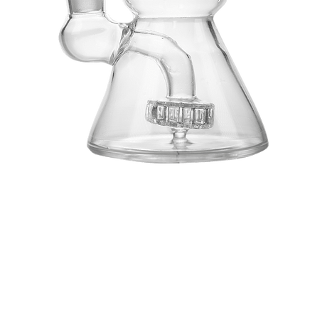 Hemper x Trippy Hippie 7" Beaker Bong with Showerhead Percolator, Borosilicate Glass, Side View