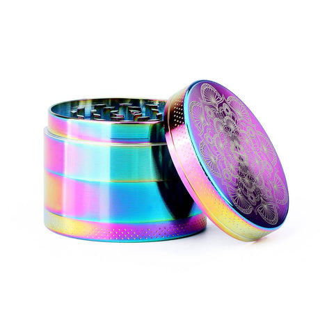 PILOT DIARY Mandala Herb Grinder in Iridescent Finish - 2.1" and 2.5" Options
