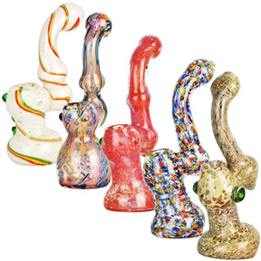 Assorted High End Art Glass Bubblers, 6 Pack, Borosilicate, Portable Design