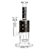 High Fashion Water Pipe with 90 Degree Joint, 9.5" Height, for Dry Herbs, Front View