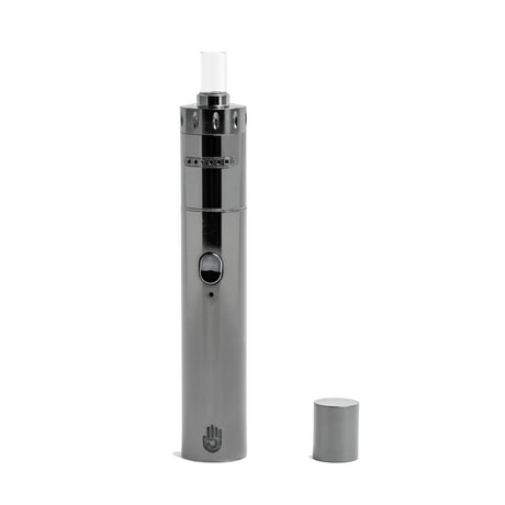 High Five Elevate Vape in silver, front view on white background, portable silicone vaporizer