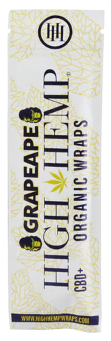 High Hemp Organic CBD Blunt Wraps in Grape Ape flavor, 25 pack front view