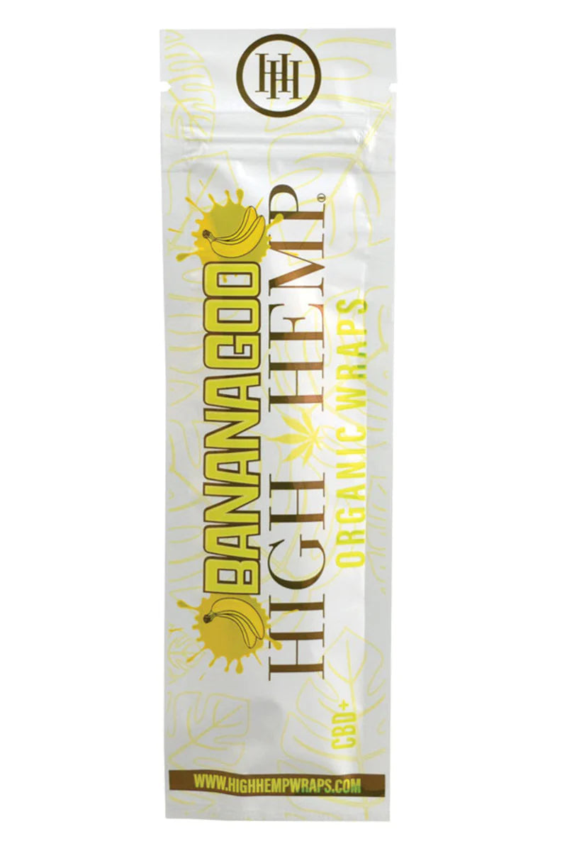 High Hemp Organic CBD Blunt Wraps, Banana Flavor, 25 Pack Front View