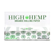 High Hemp Organic Hemp Rolling Papers 1 1/4" Standard Size 25 Pack Front View