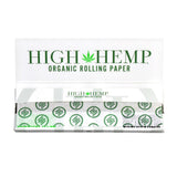 High Hemp Organic Kingsize Slim Rolling Papers, 25pc Display Box Front View
