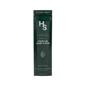 Higher Standards Premium Hemp Wraps front view on seamless white background