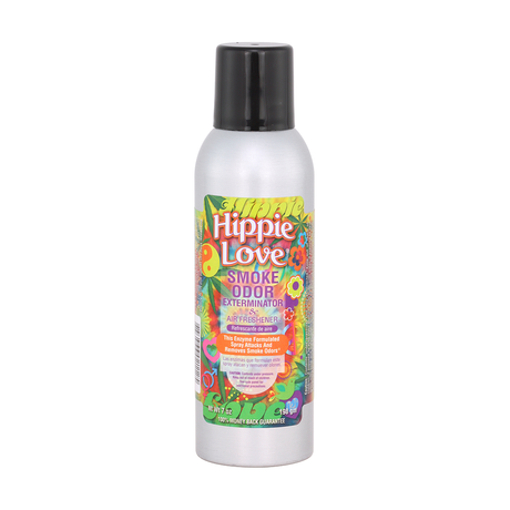 Smoke Odor 7oz Enzyme Odor Eliminator Spray in Hippie Love scent, front view on white background
