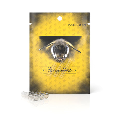 Honeybee Herb Hollow Quartz Pillars 3-Pack, Front Packaging View with Visible Pillars