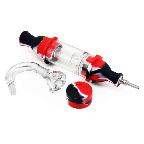 PILOT DIARY Silicone Honey Straw Water Filter Kit with Glass Bowl - Front View