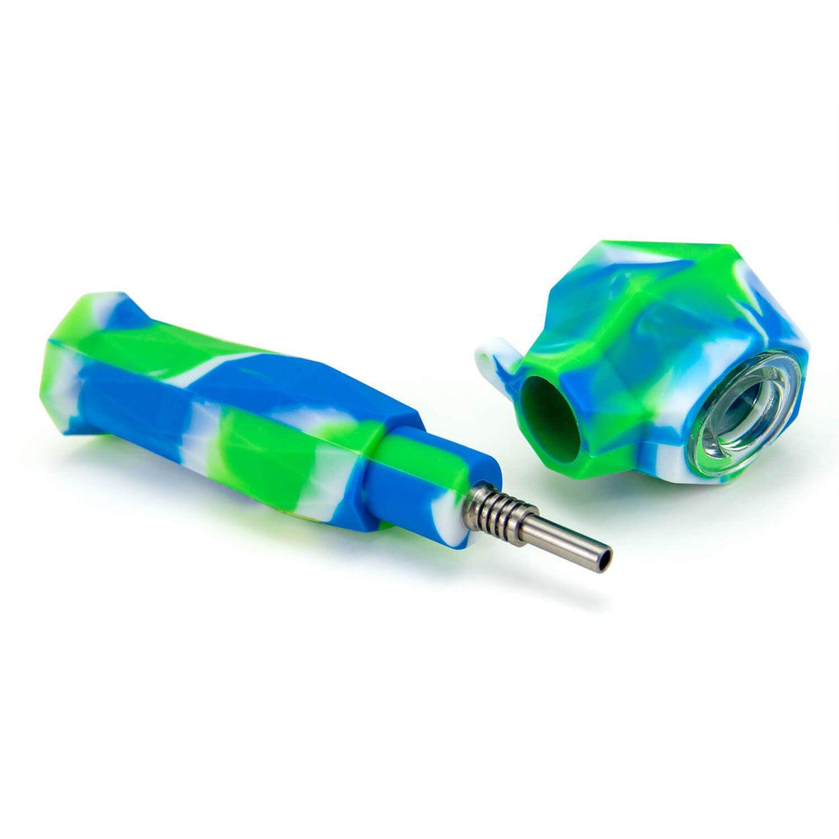 PILOT DIARY Silicone Honey Straw Nectar Collector in Blue and Green - Easy to Clean