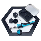 PILOT DIARY Silicone Dab Kit for Beginners, Top View on Hex Mat