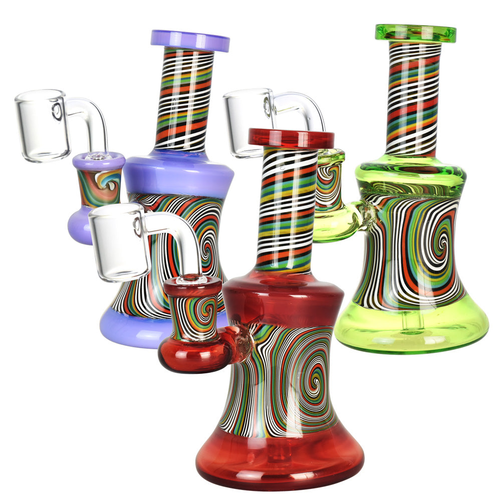Hypnotic Mind Traveler Dab Rigs in Red, Blue, Green | 5.75" 14mm Female Joint
