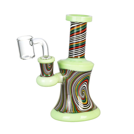 Hypnotic Mind Traveler Dab Rig, 5.75" tall, 14mm female joint, Borosilicate Glass, front view