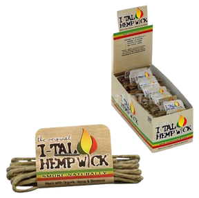 I-Tal Small Hemp Wick 50 Pack Display Box and Individual Packs
