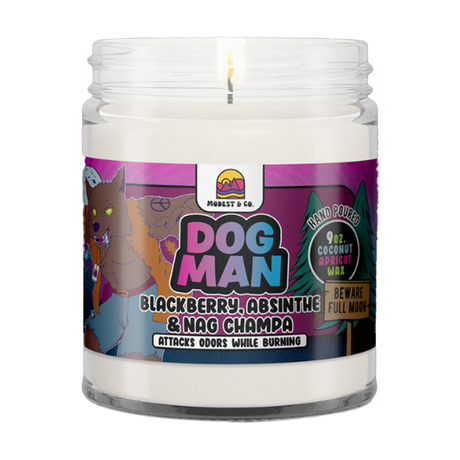 Modest & Co Luxury Candle - Dog Man Scent - Coconut Apricot Wax, Odor Neutralizing