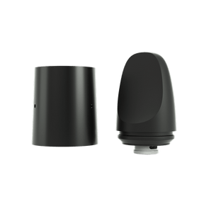 G Pen Micro+ Mouthpiece Assembly, sleek black design, front view, perfect for vaping on the go