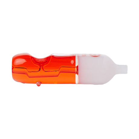 Cheech Glass 4.5" Red Glycerin Pipe Side View on White Background
