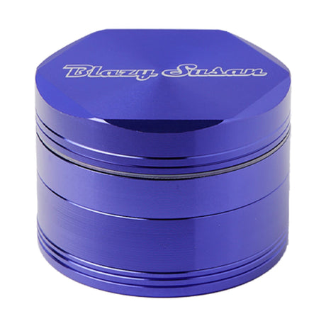 Blazy Susan 2.5" Purple Aluminum 4-Piece Herb Grinder with 3 Chambers, Front View
