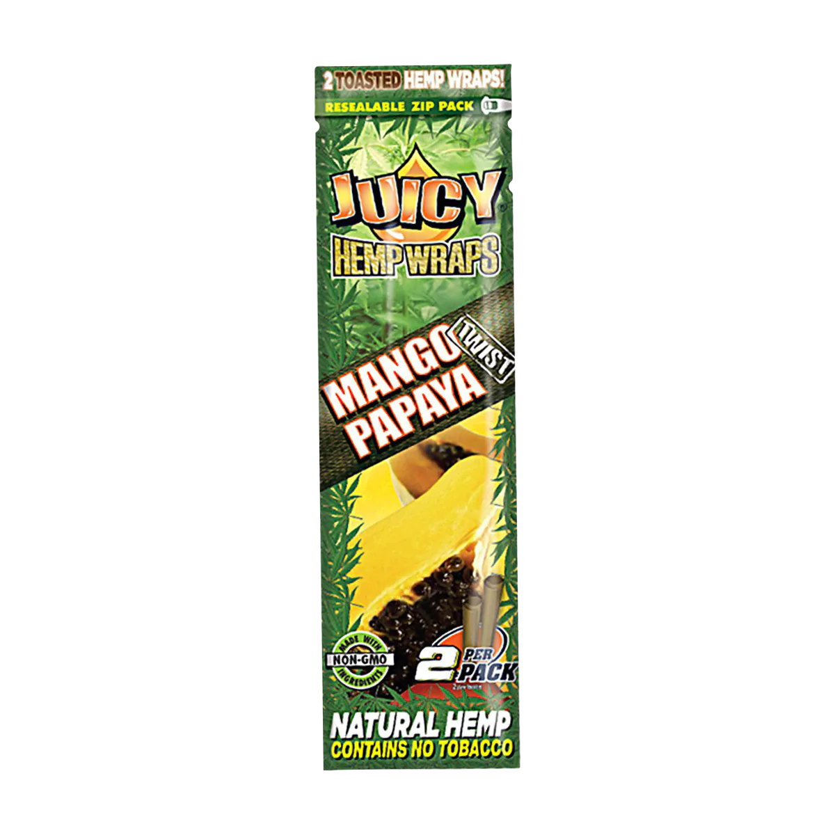 Juicy Jays Hemp Wraps 25 Pack in Mango Papaya Flavor - Front View
