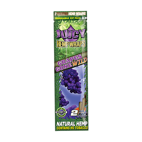 Juicy Jays Hemp Wraps 25 Pack - Grapes Gone Wild Flavor - Front View
