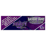 Juicy Jays 1 1/4 Blackberry Brandy Flavored Rolling Papers - Front View of 24 Pack