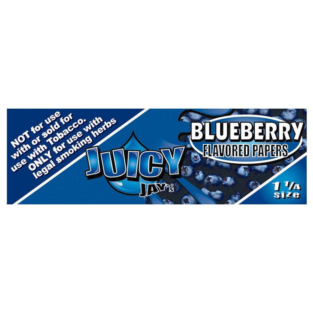 Juicy Jays 1 1/4 Size Blueberry Flavored Rolling Papers 24 Pack Front View
